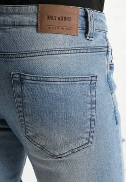 Only & Sons Herren ONSSPUN BIKER - Tapered Fit Jeans in Blau | Slim Fit Denim -Only & Sons Geschäft 6cf738b4f52e412f95b23597b960a267