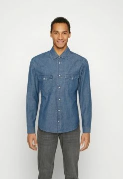 Only & Sons Herren ONSSILAS LIFE CHAMBRAY Hemd - Dark Blue Denim | Freizeithemd