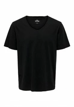 Only & Sons Herren T-Shirt Basic - Schwarz | Premium Baumwolle | Moderne Passform -Only & Sons Geschäft 70299ab93619427391263fe5456ad353