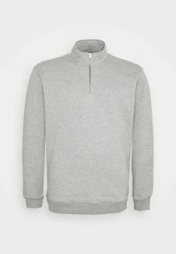 Only & Sons Herren ONSCERES LIFE HALF ZIP Sweatshirt - Light Grey Melange | Stylisches Design | Bequemer Tragekomfort