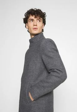 Only & Sons Herren ONSOSCAR STAR COAT - Klassischer Wollmantel in Light Grey -Only & Sons Geschäft 714d8e86abf040619ccfe51cf74d9a72