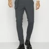 Only & Sons Herren ONSPETE SLIM PANTS - Stoffhose - Grau Pinstripe | Elegante Slim Fit Hose