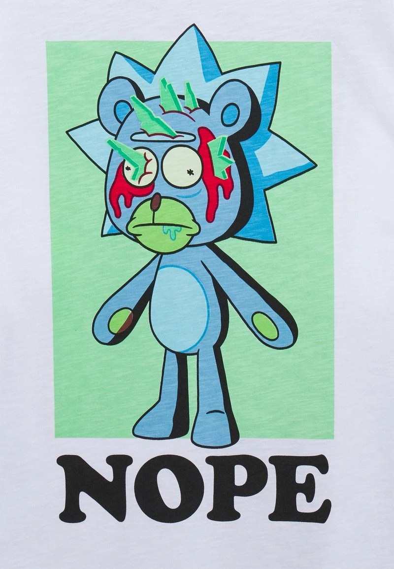 Only & Sons Herren ONSRICKNMORTY T-Shirt Print - Hellweiß 3 Only & Sons Herren ONSRICKNMORTY T-Shirt Print - Hellweiß – Bild 3