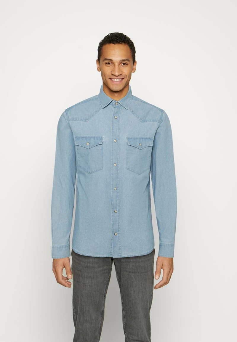 Only & Sons Herren ONSSILAS LIFE CHAMBRAY Hemd - Hellblaues Denim | Freizeithemd | Leicht & Bequem 1 Only & Sons Herren ONSSILAS LIFE CHAMBRAY Hemd - Hellblaues Denim | Freizeithemd | Leicht & Bequem