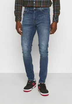 Only & Sons ONSDRAPER CARROT DAMAGE - Slim Fit Jeans Herren - Blau Denim | Stilvolle Herrenjeans