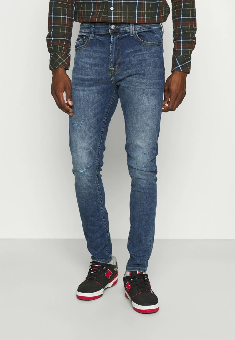 Only & Sons ONSDRAPER CARROT DAMAGE - Slim Fit Jeans Herren - Blau Denim | Stilvolle Herrenjeans 1 Only & Sons ONSDRAPER CARROT DAMAGE - Slim Fit Jeans Herren - Blau Denim | Stilvolle Herrenjeans