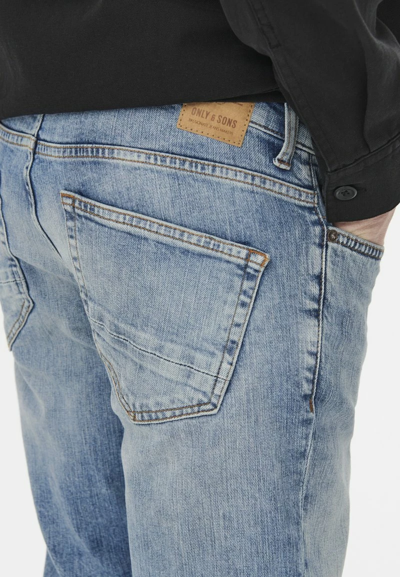 Only & Sons Herren ONSLOOM WASH - Slim Fit Jeans - Blau - Premium Denim 4 Only & Sons Herren ONSLOOM WASH - Slim Fit Jeans - Blau - Premium Denim – Bild 4