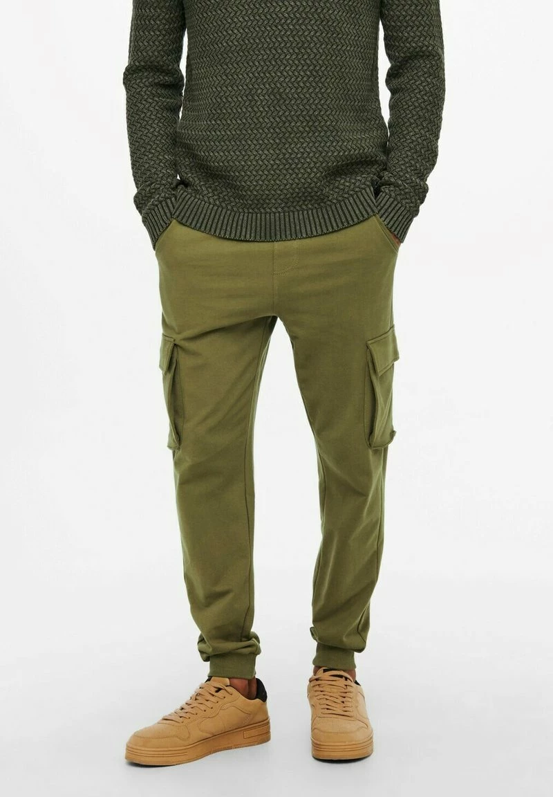 Only & Sons Herren MIT TUNNE - Cargohose - Khaki | Bequeme und stylische Cargohose für Herren 1 Only & Sons Herren MIT TUNNE - Cargohose - Khaki | Bequeme und stylische Cargohose für Herren