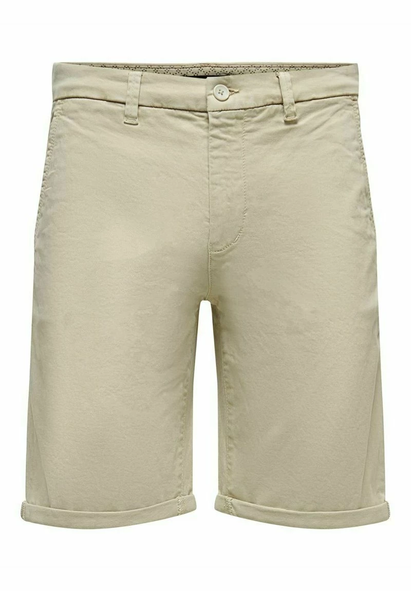 Only & Sons Herren ONSPETER OVERDYED Chino Shorts in Silver Lining – Klassische Kurzshorts für Herren 1 Only & Sons Herren ONSPETER OVERDYED Chino Shorts in Silver Lining – Klassische Kurzshorts für Herren