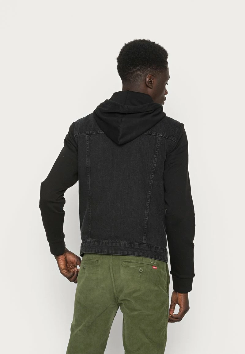 Only & Sons Herren ONSCOIN HOOD TRUCKER Jeansjacke - Black Denim | Moderne Jacke für Herren 3 Only & Sons Herren ONSCOIN HOOD TRUCKER Jeansjacke - Black Denim | Moderne Jacke für Herren – Bild 3