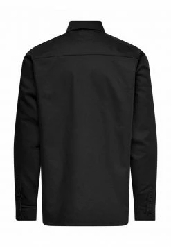 Only & Sons Einfarbiges Cargo-Hemd - Schwarz | Herren -Only & Sons Geschäft 7a4bf9aa1ead44c28ee3d50ffc8406fb