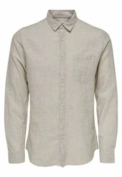 Only & Sons Herren ONSCAIDEN SOLID - Beiges Freizeithemd -Only & Sons Geschäft 7b7b726da5be45bc8ee4f4afeff559fe