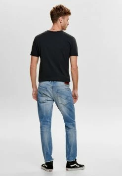Only & Sons ALBERT - Herren T-Shirt Basic in Schwarz -Only & Sons Geschäft 7c5f44b93dad47eda421ec11bc707f66