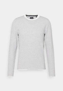 Only & Sons Herren ONSNIGUEL LIFE CREW NECK Strickpullover - Star White - Moderner Style