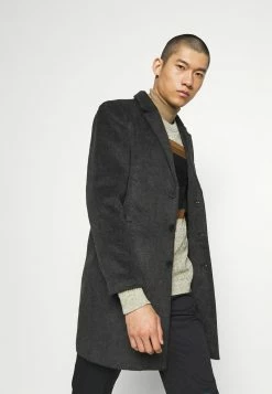 Only & Sons Herren Klassischer Wollmantel - Dark Grey Melange | Elegante Winterjacke -Only & Sons Geschäft 7cba33d5424a418db46fbc25149fdf13