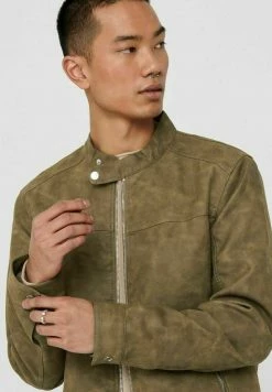 Only & Sons Herren ONSJASPER Kunstlederjacke - Stilvolle Kangaroo-Lederjacke für Herren -Only & Sons Geschäft 7f2f89be5e1e421c8d1fc78c023346b2