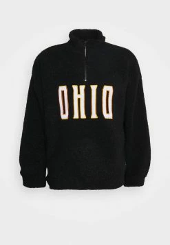 Only & Sons Herren ONSBLOCK ZIP HIGH NECK Fleecepullover Schwarz