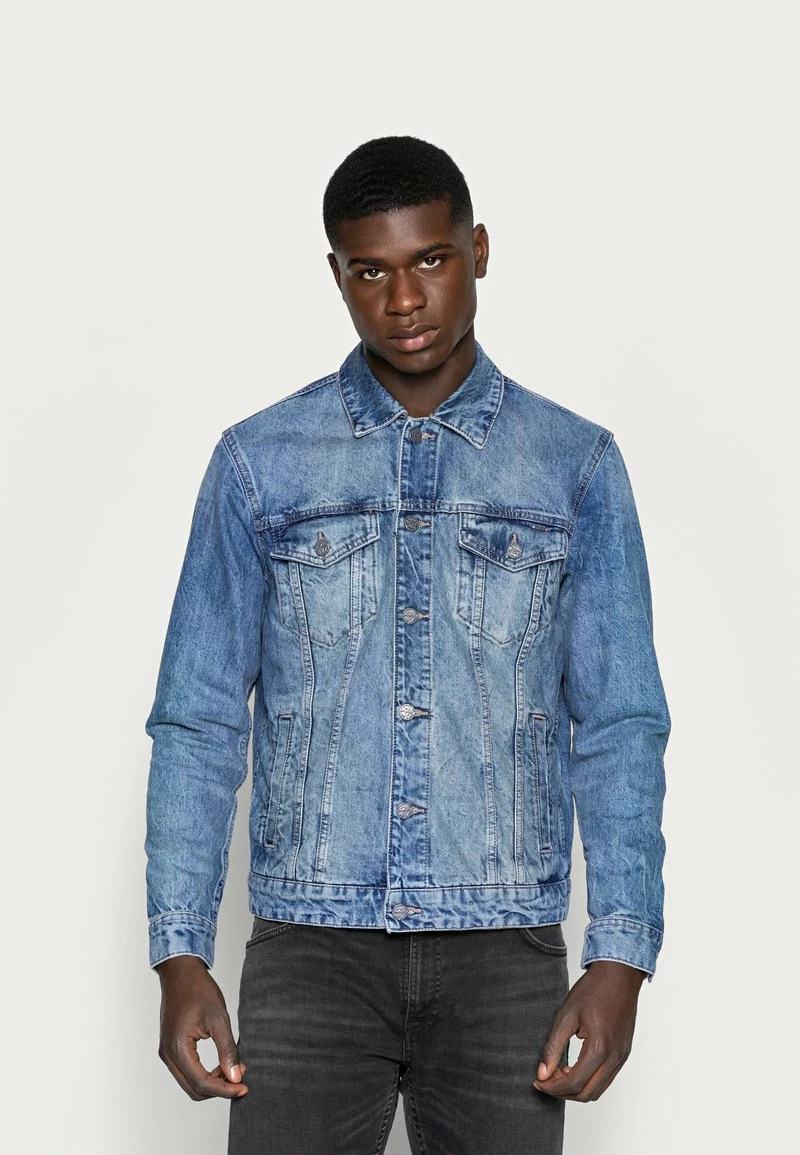 Only & Sons Herren ONSCOIN TRUCKER Jeansjacke - Blue Denim | Modische Jeansjacke für Männer 1 Only & Sons Herren ONSCOIN TRUCKER Jeansjacke - Blue Denim | Modische Jeansjacke für Männer