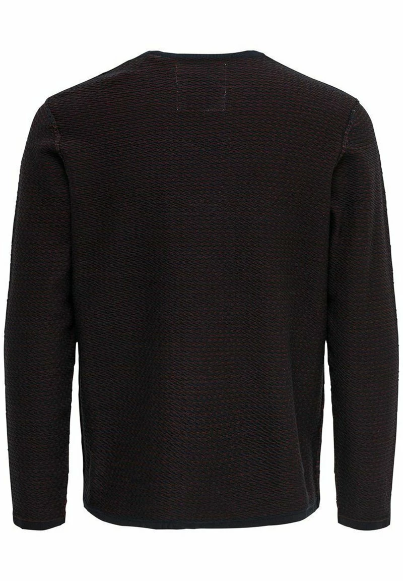 Only & Sons Herren Strickpullover - Rum Raisin | Bequemer & Stilisierter Pullover für Herren 2 Only & Sons Herren Strickpullover - Rum Raisin | Bequemer & Stilisierter Pullover für Herren – Bild 2