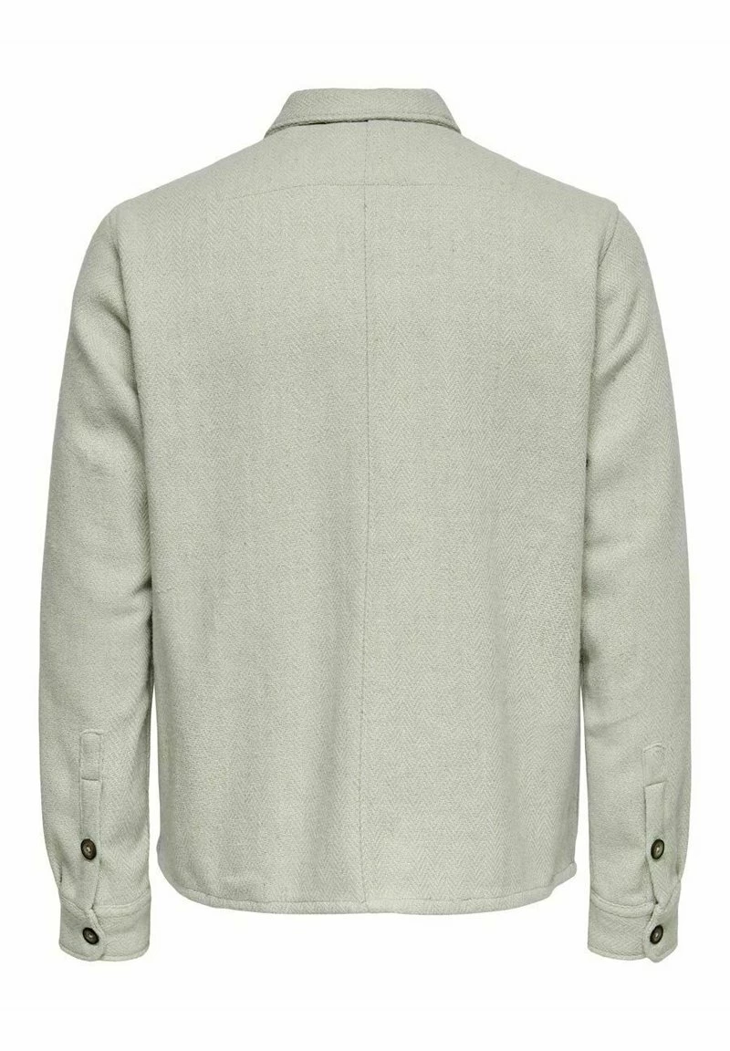 Only & Sons Herren HEMD WOLL - Übergangsjacke Pelican | Leichte Jacke für Herren 7 Only & Sons Herren HEMD WOLL - Übergangsjacke Pelican | Leichte Jacke für Herren – Bild 7