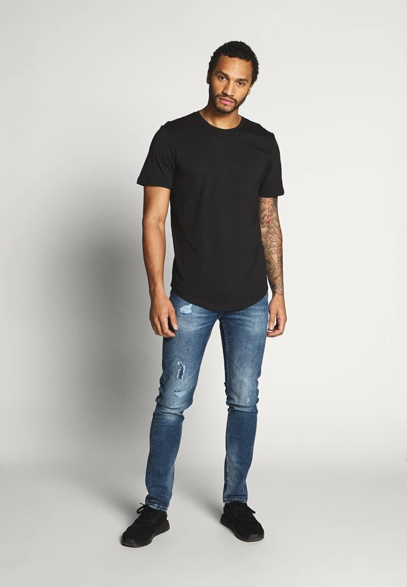 Only & Sons Herren ONSMATT LONGY SOLID STRIPE 2 PACK - Print T-Shirt - Schwarz/Weiß 2 Only & Sons Herren ONSMATT LONGY SOLID STRIPE 2 PACK - Print T-Shirt - Schwarz/Weiß – Bild 2