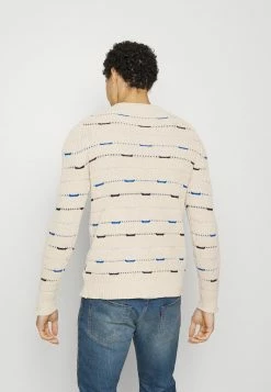 Only & Sons Herren ONSBRUCE LIFE STRIPE - Strickpullover - Pelican | Bequemer Herrenpullover mit Streifendesign -Only & Sons Geschäft 8a0cee20e88e476e9c316662234cfe71