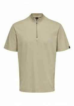 Only & Sons Herren T-Shirt Basic - Braun/Beige | Bequemes Basic-Shirt für Herren