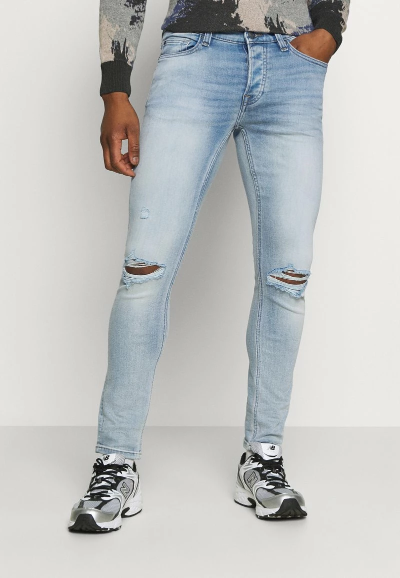 Only & Sons ONSLOOM LIFE SLIM DESTROY Jeans Slim Fit - Blau Denim für Herren 1 Only & Sons ONSLOOM LIFE SLIM DESTROY Jeans Slim Fit - Blau Denim für Herren