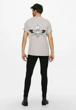 Only & Sons Herren T-Shirt Print - Raindrops | Trendiges Design | Bequeme Passform -Only & Sons Geschäft 8d5b446265d64594bb58df6b55ad2b56