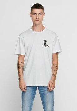 Only & Sons Herren T-Shirt Print - Bright White | Modisches Design | Hochwertige Qualität
