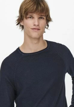 Only & Sons Herren ONSDEXTOR WASH RAGLAN Strickpullover Dark Navy - Modischer Pullover für Herren -Only & Sons Geschäft 8ed4d58ed09a48beaacd6ba337f3f421