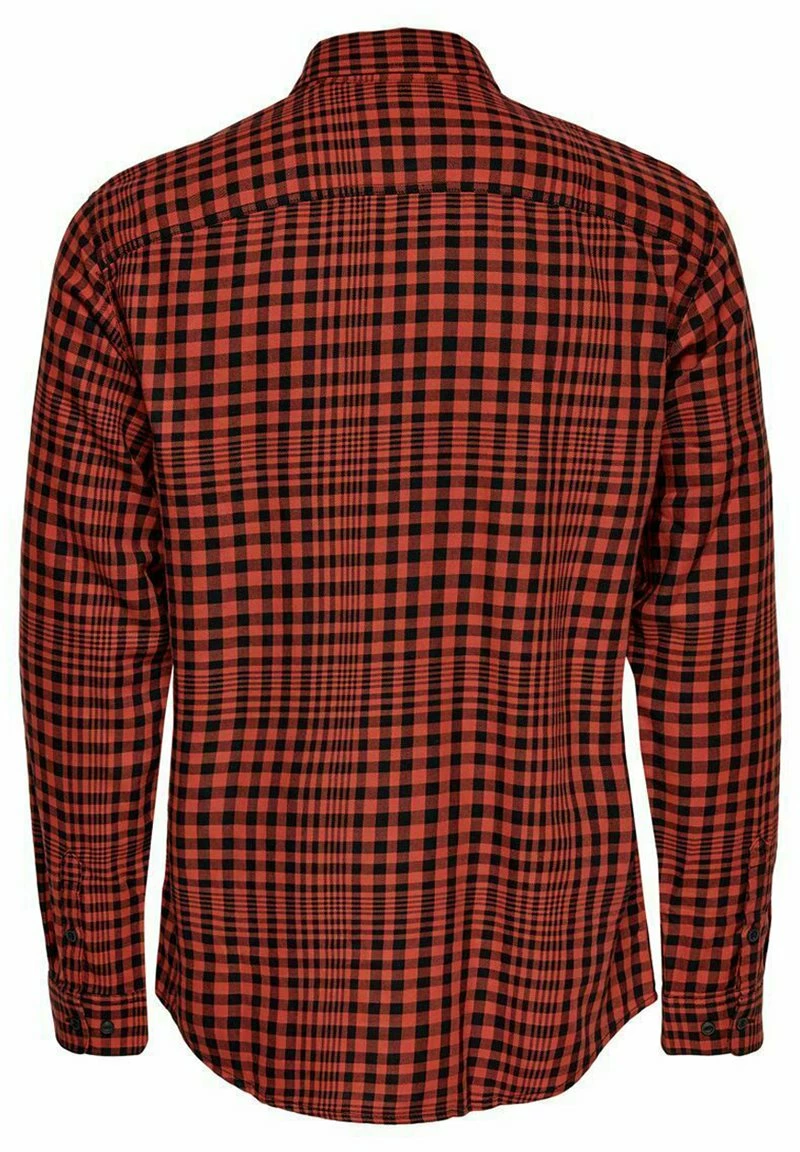 Only & Sons Herren Hemd Freizeithemd in Red Ochre - Moderner Style & Perfekter Sitz 2 Only & Sons Herren Hemd Freizeithemd in Red Ochre - Moderner Style & Perfekter Sitz – Bild 2