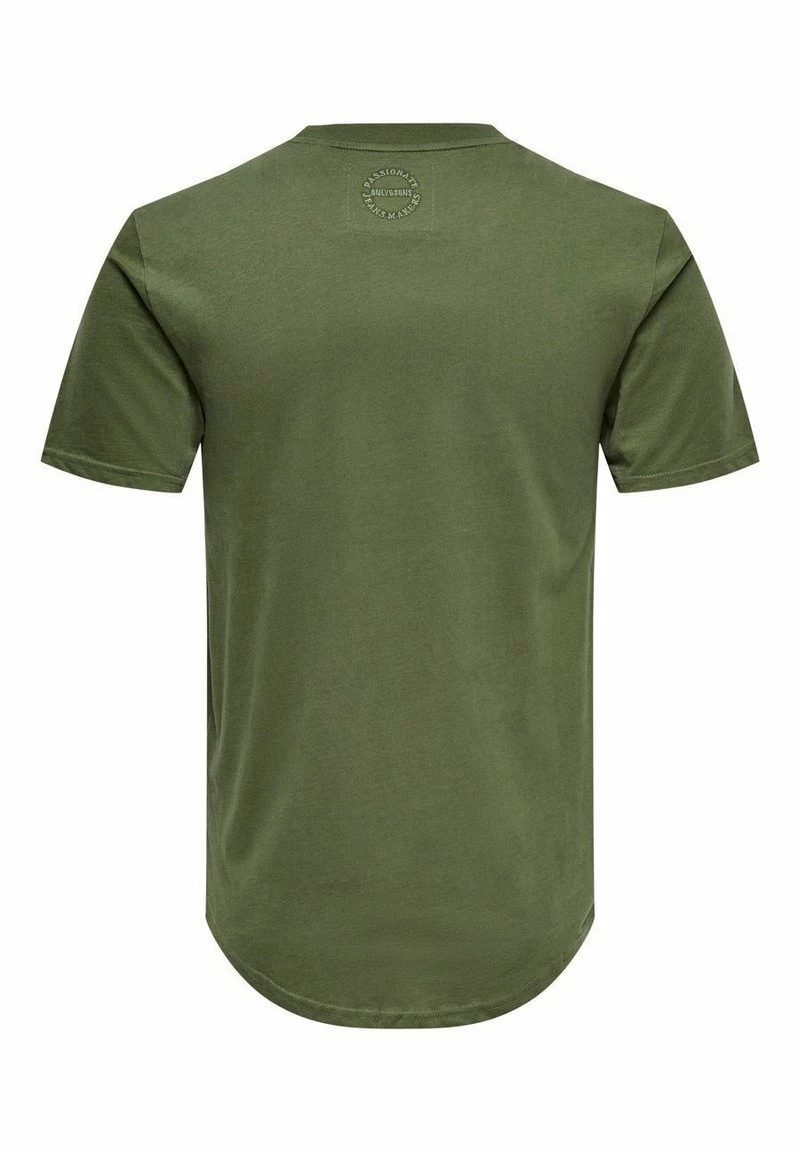 Only & Sons Herren ONSDASH LIFE LONGY - Basic T-Shirt in Olive Night - Bequem und langlebig 2 Only & Sons Herren ONSDASH LIFE LONGY - Basic T-Shirt in Olive Night - Bequem und langlebig – Bild 2