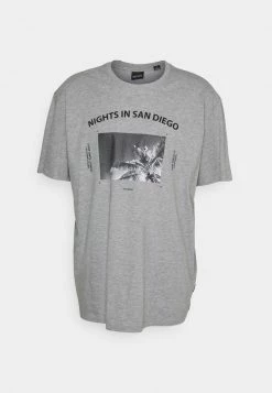 Only & Sons Herren ONSGILBERT T-Shirt Print - Hellgrau Melange | Modisches Basic für jeden Anlass