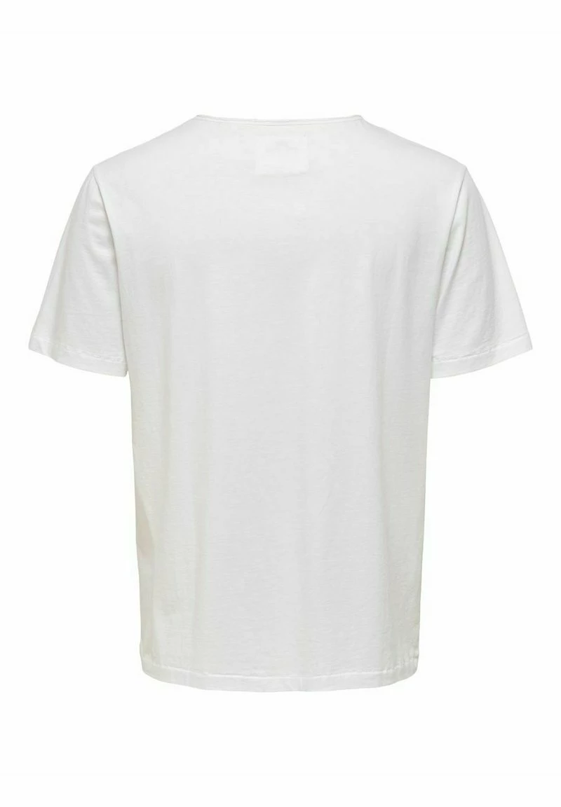 Only & Sons Herren T-Shirt Basic - Bright White - Hochwertiges Baumwollshirt für Herren 2 Only & Sons Herren T-Shirt Basic - Bright White - Hochwertiges Baumwollshirt für Herren – Bild 2