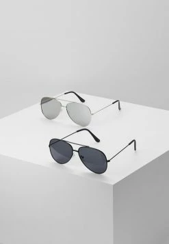 Only & Sons SUNGLASSES 2 PACK - Sonnenbrille - Black/Silver | Unisex