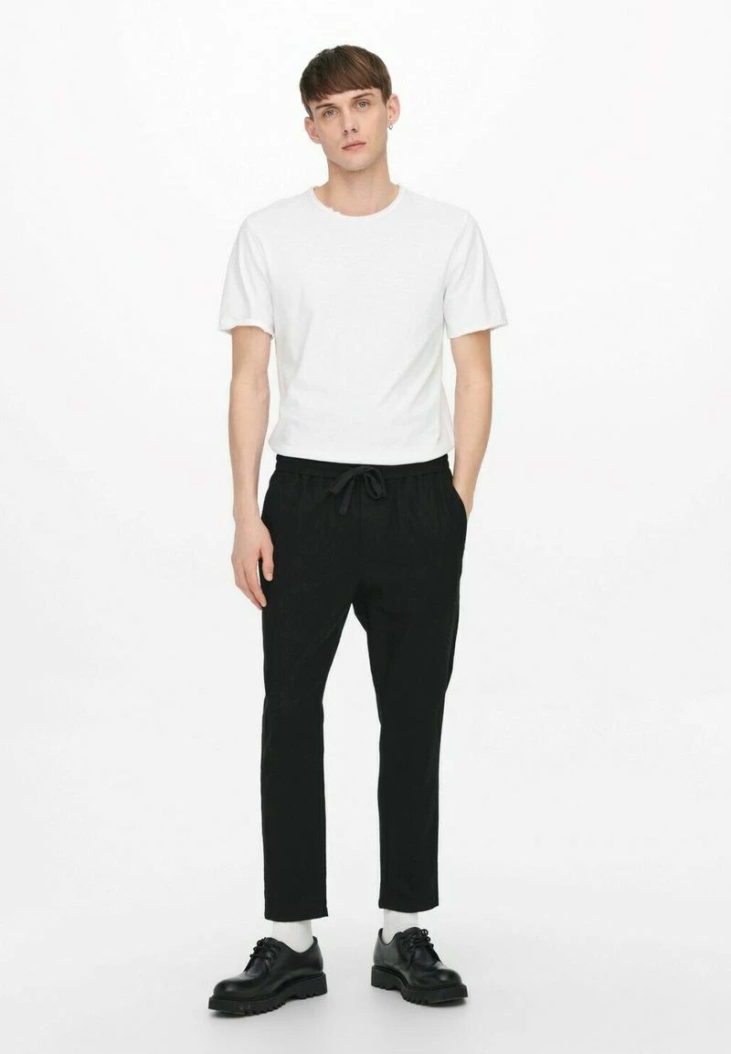 Only & Sons Herren RELAXED BEQUEMEONSLINUS - Stoffhose Schwarz - Elegante Hosen 2 Only & Sons Herren RELAXED BEQUEMEONSLINUS - Stoffhose Schwarz - Elegante Hosen – Bild 2