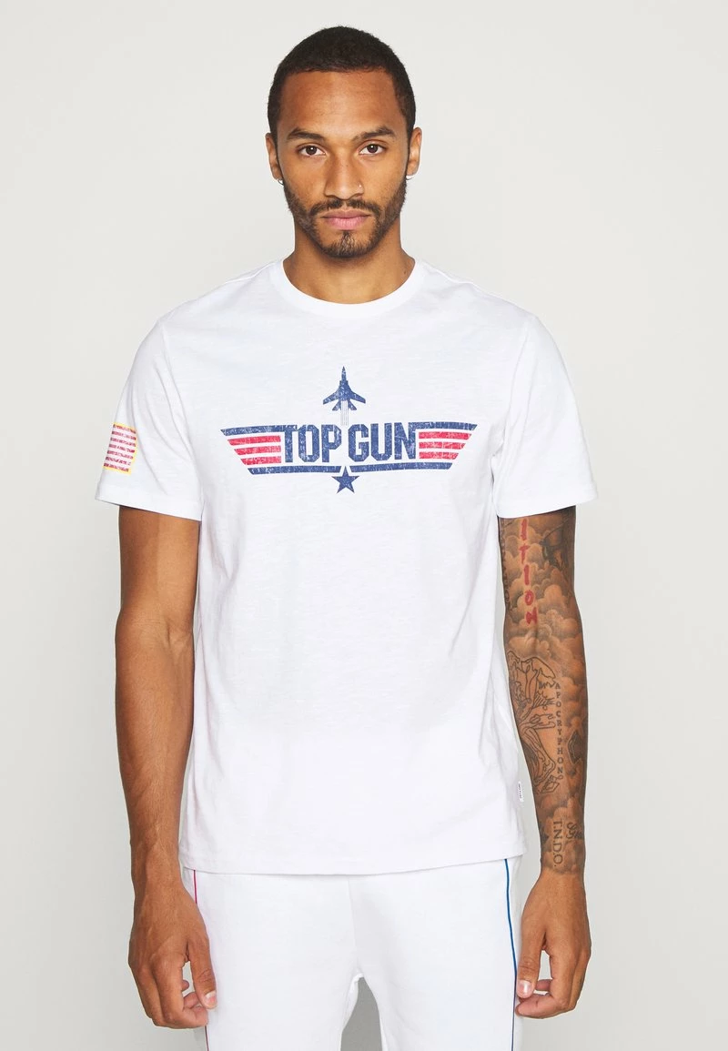 Only & Sons Herren ONSTOPGUN TEE - T-Shirt Print - Bright White | Premium Baumwolle | Modisches Design 1 Only & Sons Herren ONSTOPGUN TEE - T-Shirt Print - Bright White | Premium Baumwolle | Modisches Design