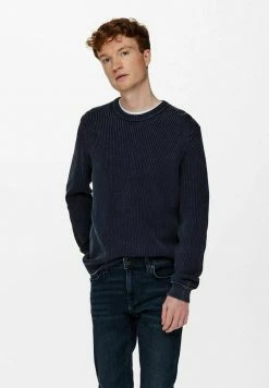Only & Sons Strickpullover - Dunkelblau für Herren | Moderner & Bequemer Pullover