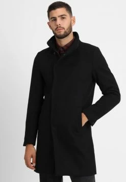 Only & Sons Herren ONSOSCAR COAT - Klassischer Wollmantel in Schwarz