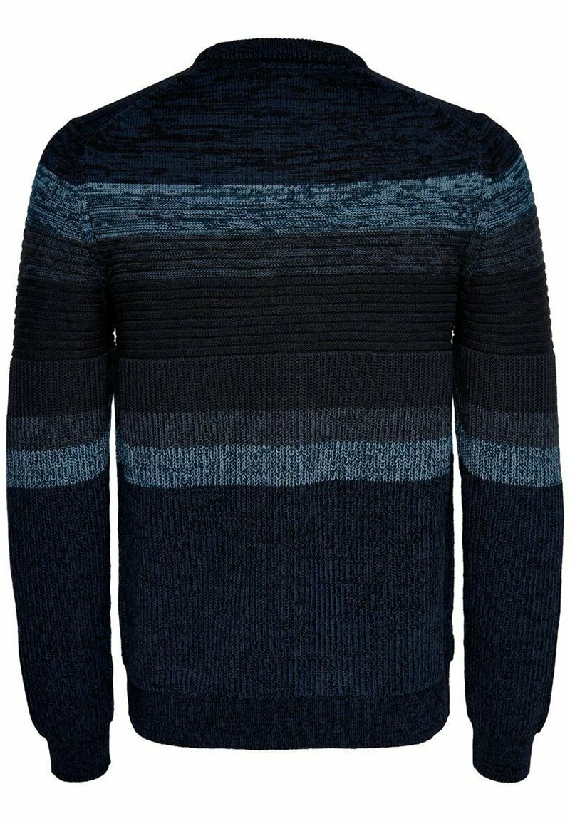 Only & Sons Herren ONSLAZLO Strickpullover - Ombre Blue | Trendiger Pullover für Herren 2 Only & Sons Herren ONSLAZLO Strickpullover - Ombre Blue | Trendiger Pullover für Herren – Bild 2
