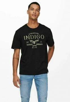 Herren ONLY & SONS PRINT - T-Shirt Print - Schwarz