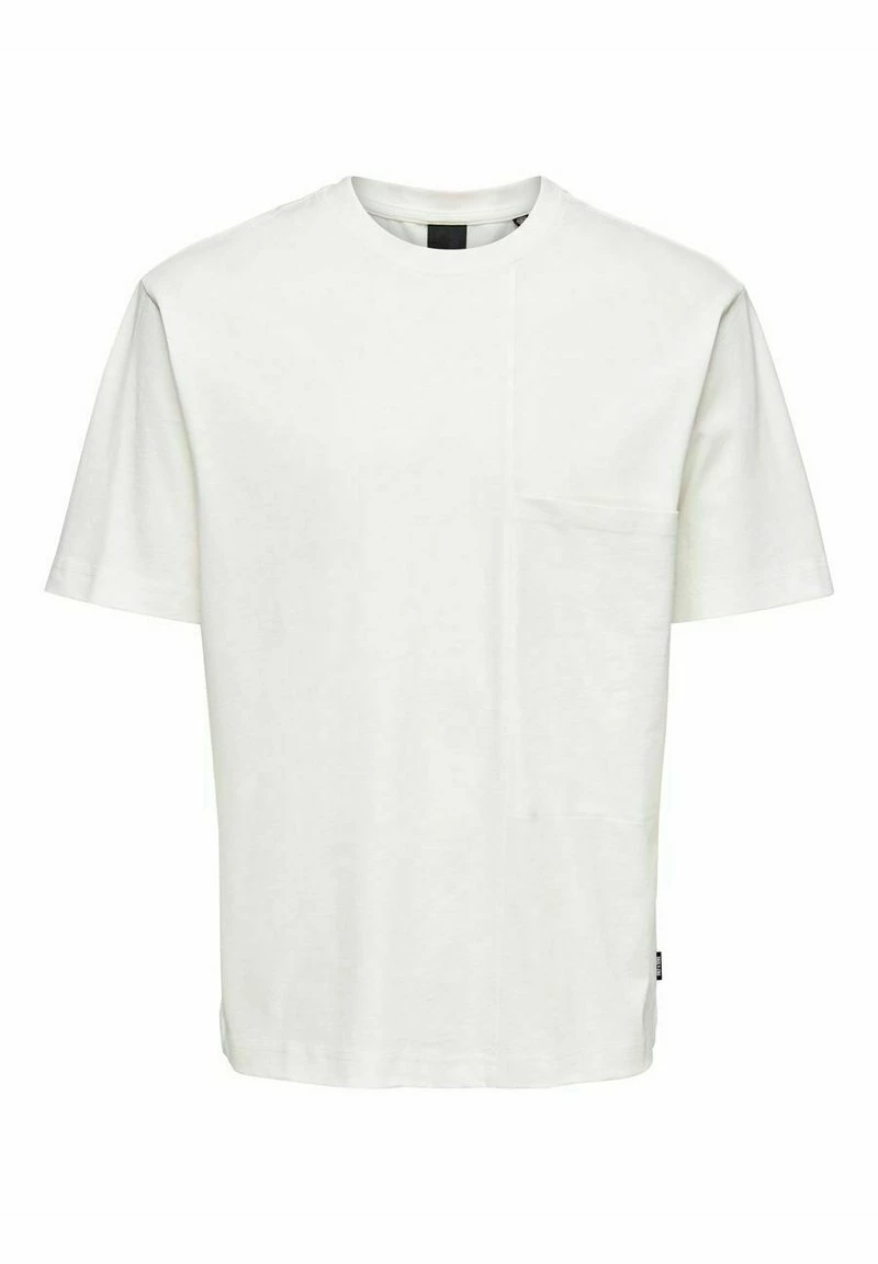 Only & Sons Herren RELAXED FIT T-Shirt Basic - Star White | Bequemes Baumwollshirt 5 Only & Sons Herren RELAXED FIT T-Shirt Basic - Star White | Bequemes Baumwollshirt – Bild 5