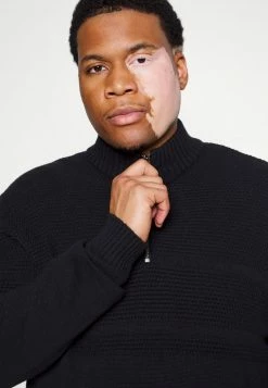 Only & Sons Herren ONSBACE HIGH NECKHALF ZIP Strickpullover - Schwarz -Only & Sons Geschäft 98937ccbf8c748c08be714dde31dc188