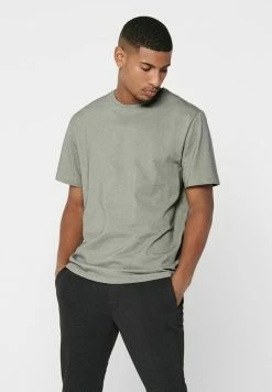 Only & Sons Herren T-Shirt Basic - Grau | Hochwertiges Basic-Shirt für jeden Anlass