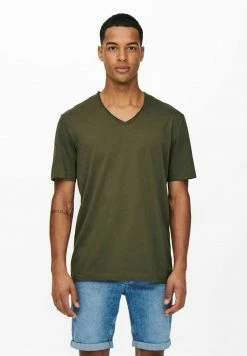 Only & Sons T-Shirt Basic - Canteen | Herren | Bequemes Basic-Shirt für jeden Anlass