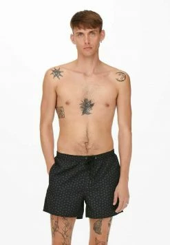 Only & Sons Herren Badeshorts - Schwarz, perfekt für Strand und Schwimmbad