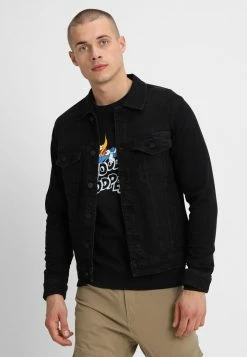 Only & Sons Herren ONSCOIN Jeansjacke in Black Denim - Moderne Jeansjacke für Herren