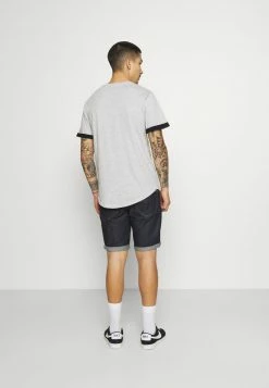 Only & Sons Herren ONSMATT LIFE LONGY CONTRAST TEE - Print T-Shirt Light Grey Melange -Only & Sons Geschäft a19ad8c89c7844799cf08d3036bd0d64