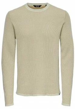 Only & Sons Herren Strickpullover - Pelican | Bequemer Herrenpullover aus Strickwaren